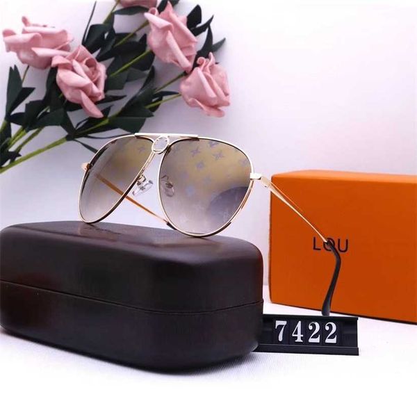 

sunglasses 2023 new overseas sunglasses men's and women's street shooting travel fashion glasses 7422, White;black