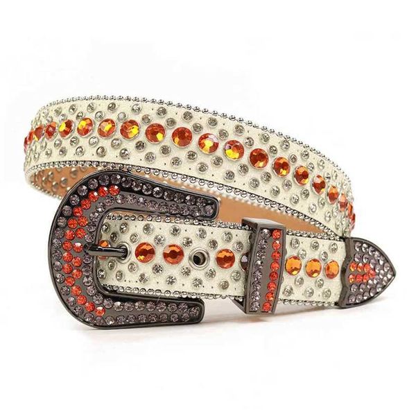 

designer belts 2023 new yellow rhinestone western cowboy cowgirl diamond studded genuine leather bling crystal belt for woman factory outlet, Silver
