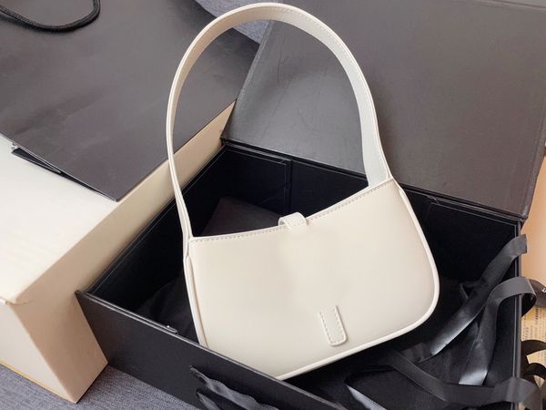 

mini hobo leather shoulder bags women designer cute white black half moon handbags