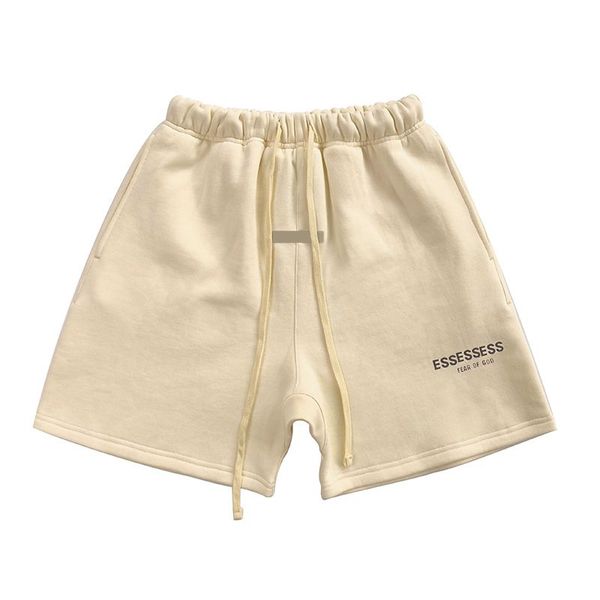 

mens womens designer essentail shorts clothing apparel essen shorts cotton sports fashion short street style tide knee length essent shortsq, White;black