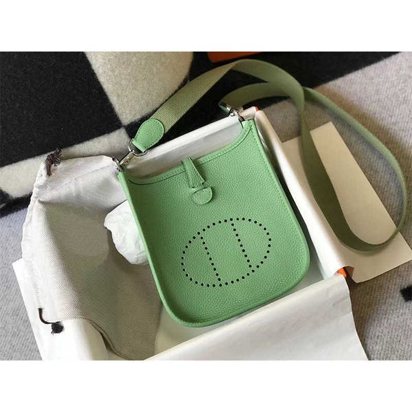 

designer bag evelynbag 2023 genuine leather tote bags hand sewn wax thread mini women's single shoulder messenger togo bucket with 2zwn