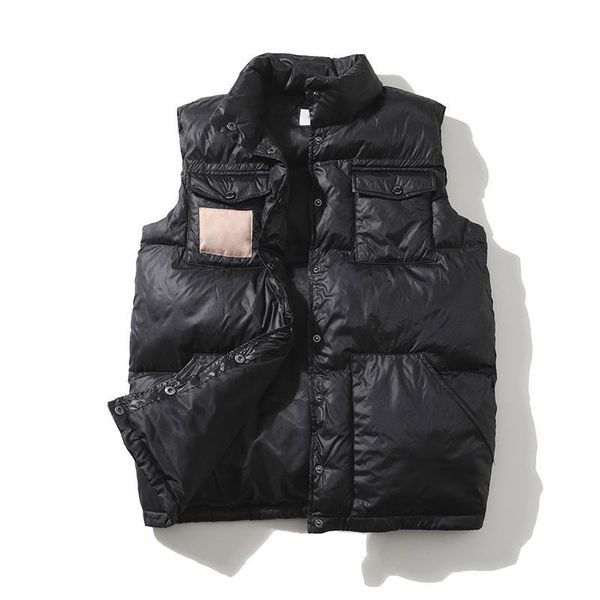 

down jacket fashion mens vest winter wear warm single breasted in various colors outdoor play clothes handsome and charming colloc ahhe, Black