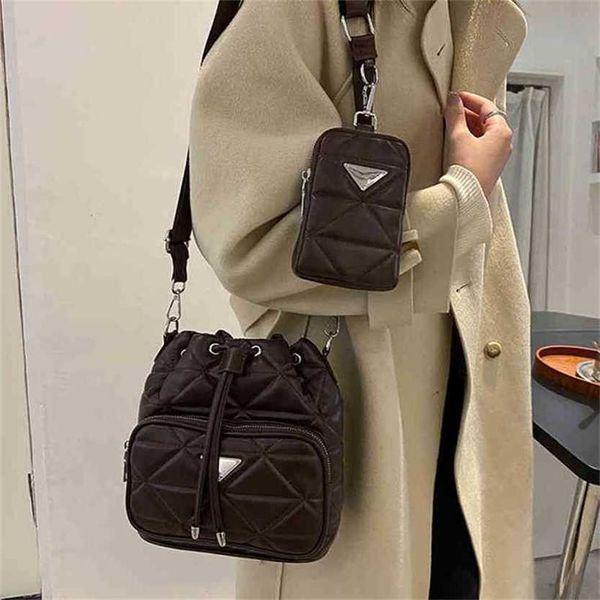 

handbag 2023 fashion women's bag leather quality handbag casual bucket korean version double shoulder shoulder messenger women's l