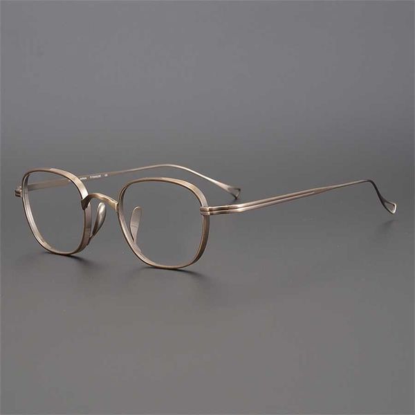 

sunglasses 2023 new japanese-style small box tortoise foot nose bracket all-titanium ultra-light eyeglass frame male can height, White;black