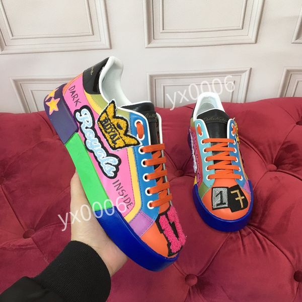 

2023 mens causal shoes fashion woman leather lace up platform sole sneakers white black mens womens luxury suede