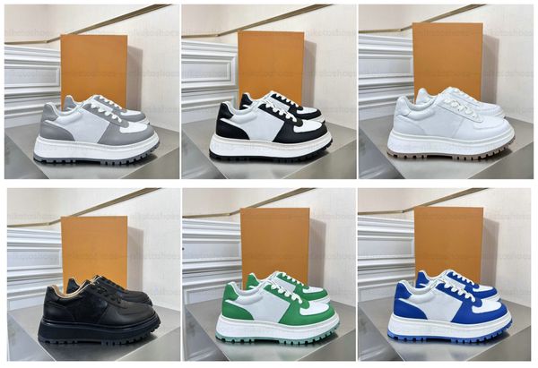 

sneakers shoe leather embossed calfskin designer casual shoes breathable running training shoes boots men women lightweight and stylish plat