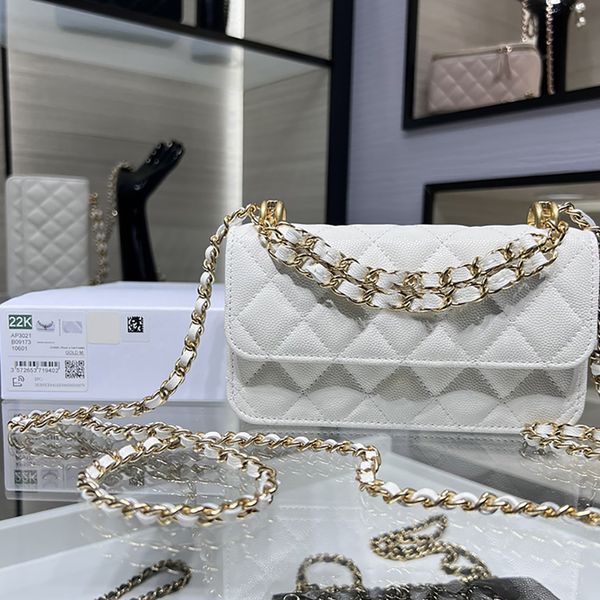 

1:1 quality designer fashion baguette bag 17cm luxurious genuine leather crossbody bag with box mc147