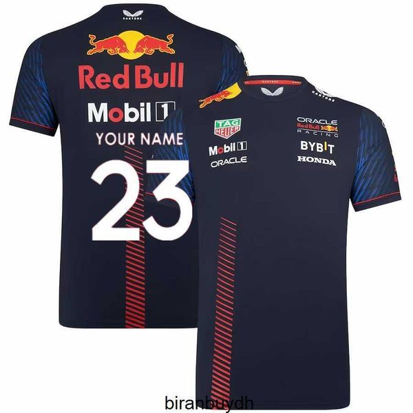 

cycling men's t-shirts 2023 the new season f1 formula 1 racing team uniform short-sleeved round neck quick-drying clothes men's cu, White;black