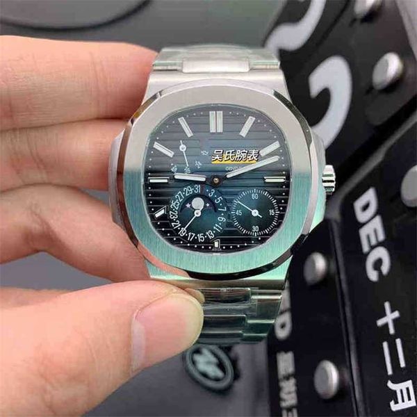 

super replicating complex features pp baidafili steel king 5712gr domineering president nautilus multifunctional automatic mechanical watch, Slivery;brown