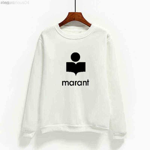 

fashion brand marant women hoodies sweatshirt autumn winter fleece pullover female o-neck long sleeve hoodie sudadera mujer, Black