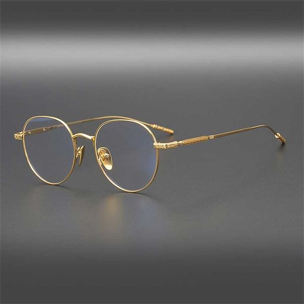 

sunglasses 2023 new japanese carved rosette male handmade fashion star short-sighted anti-blue light frame female, White;black