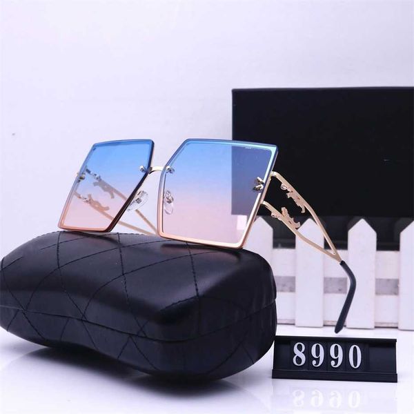 

sunglasses 2023 new overseas sunglasses men's and women's street shooting travel fashion glasses 8990, White;black