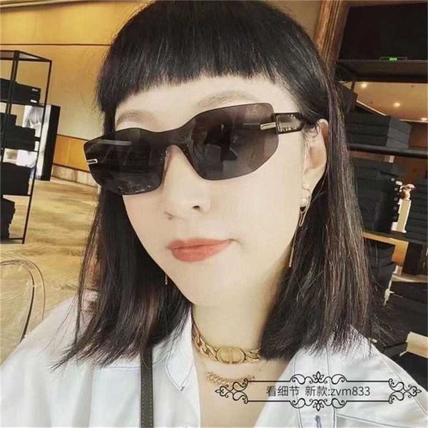 

sunglasses 2023 new f family frameless cat's eye women's net red wind ins same ultra-light sunglasses men's fashion fe40066, White;black