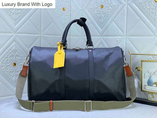 

l bag handbags designer luxury fashion casual travel bag cross body shoulder bags classic duffle luggage bags 45cm coated presbyopia han, Black