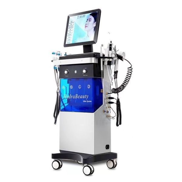 

hydrafacial machine oxygen jet hydra peel facial hydrodermabrasion hydro oxygen facial microdermabrasion aqua peeling facial cleaning machin, Black;white