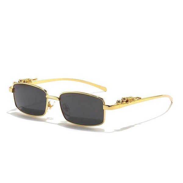 

sunglasses 2023 new metal full frame fashion personality leopard head box sunglasses 8279 glasses, White;black