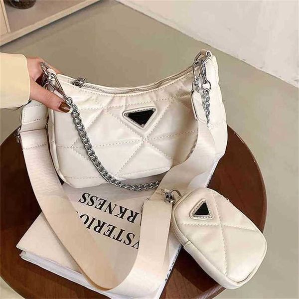 

handbag 2023 fashion women's bag leather quality handbag women's this year's sense belt underarm bag