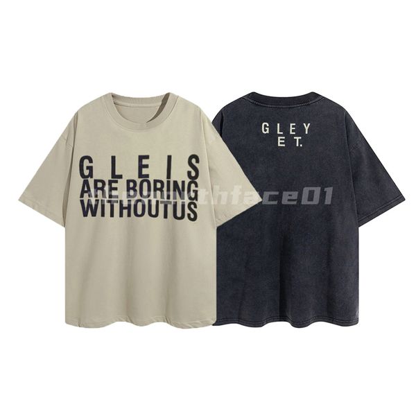 

luxury mens t shirt basic letter printing old short sleeve summer breathable t-shirt casual black apricot, White;black