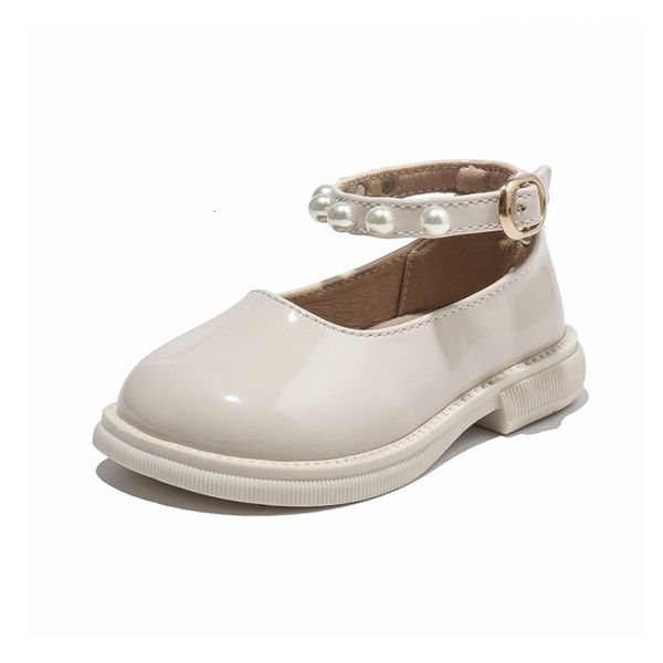 

first walkers 12-15.5cm bright patent leather shoes for toddler girls solid pearls performance dress shoes for little princess 0-3years flat