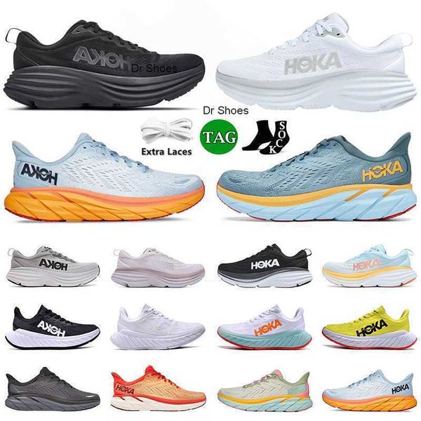 

hoka bondi 8 running outdoor shoes hokas one carbon x2 harbor lunar rock shock absorption road fashion clifton 8 training lifestyle mens