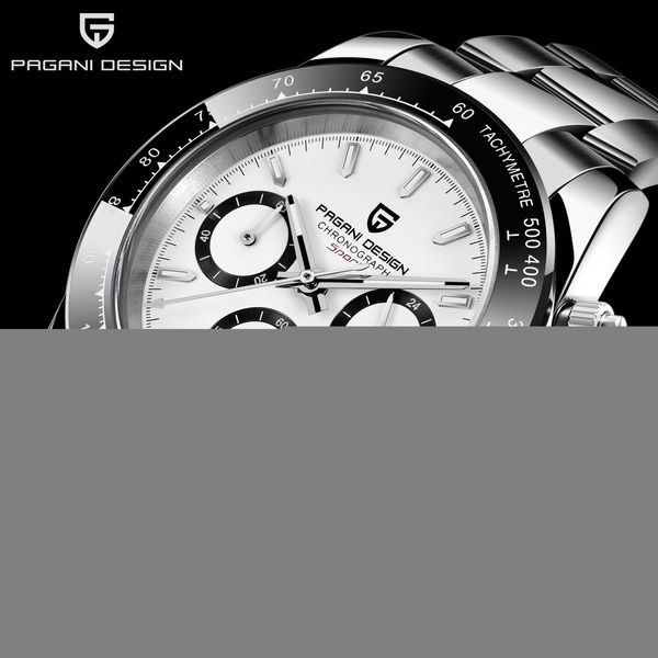 

wristwatches pagani design brand men's sports quartz watches sapphire stainless steel waterproof chronograph luxury reloj hombre 230314, Slivery;brown