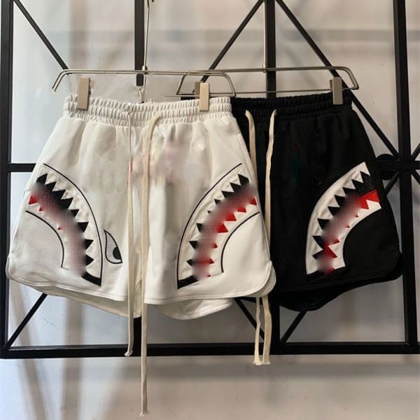 

summer mens hawaii hip hop shorts casual patchwork shark polyester camouflage fitness men beach shorts bermudas size, White;black