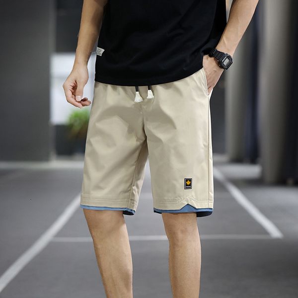 

men s shorts summer sports five point pants loose casual beach solid color trend outer wear large size 8xl 230314, White;black