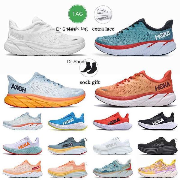 

outdoor athletic hoka bondi 8 running shoes hokas clifton 8 carbon x 2 sneakers designer blue fog floral one cloud floral women mens jogging