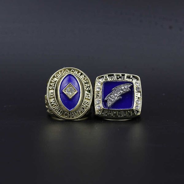 

1963 1994 san diego lightning football championship ring new 2 pieces set, Silver