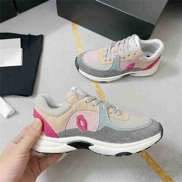 

luxury design bowling shoes 2023 channel fashionable men's and women's letter logo casual outdoor sports shoes 01-4-005