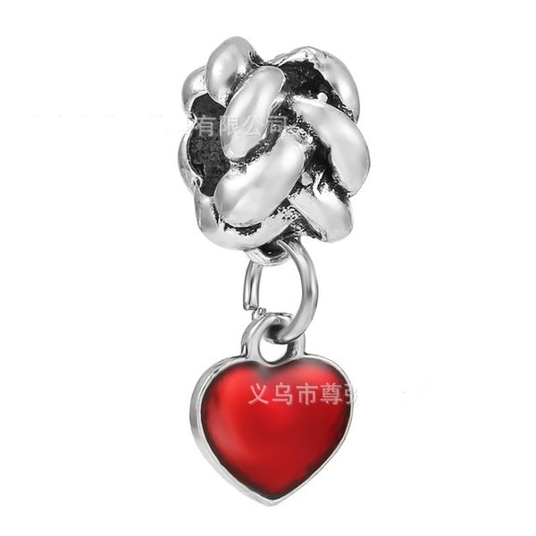 

fits pandora bracelets 20pcs silver love heart valentine's day lipstick dangle charm bead fit pandora charms bracelet beads 925 sterlin, Black