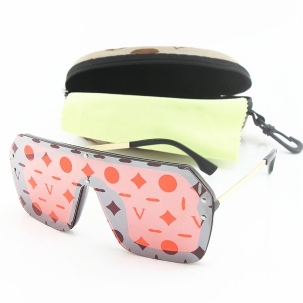 

designer square sunglasses for women and men classic vintage red letter lens uv400 brand sun glasses outdoor with box, White;black