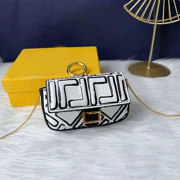 

mini coins brand f designer bag purse women chain wallet baguette pouch womens pink letter printing stick bag messenger bags chain wallet 23, Red;black