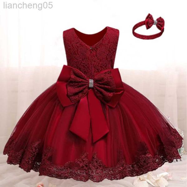 

girl's dresses baby girls new year come toddler kids wedding and birthday party lace princess dress 2 3 4 5 years children christmas cl, Red;yellow