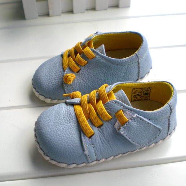 

first walkers brand genuine leather indoor baby casual shoes boys girls soft anti-skid toddler shoes fashion light blue first walkers 230314