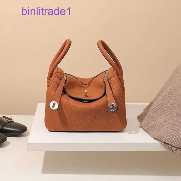 

designer original light luxury handmade cow leather layer gold buckle lindi women's bag versatile doctor messenger shoulder of sale