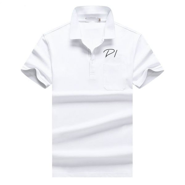 

men's designer t-shirt luxury fashion polos shirt classic multicolor lapel short sleeve plus embroidery business casual cotton breathab, White;black