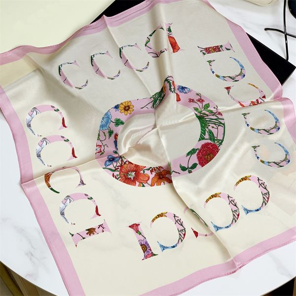 

Summer Designer Scarf For Women Shawl Silk Square Scarf Head Kerchief 70cm Knit Luxury Box Letter Flower Fashion Scarfs