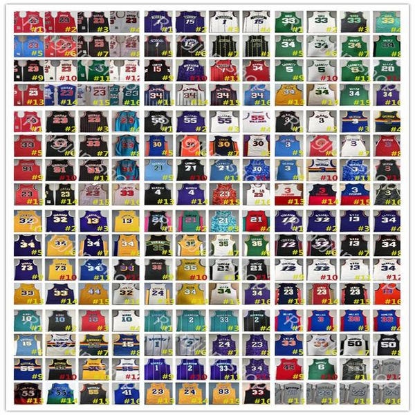 

custom vintage vince allen carter iverson basketball black mamba steve hakeem nash olajuwon jerseys ray garnet allen miller hill rodman malo, Black;red