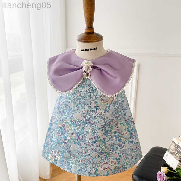 

girl's dresses 2022 flower girl floral dress children birthday dresses for kids elegant big bow frocks girls boutique party wear dresse, Red;yellow