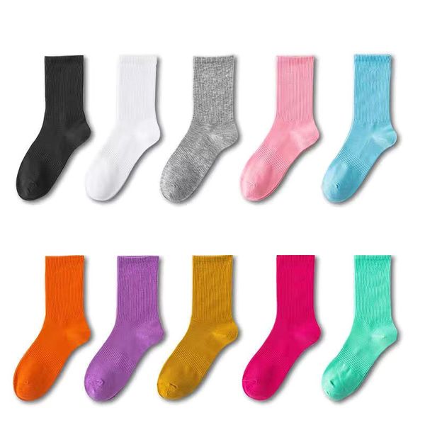 

men cotton socks four seasons casual male women brand basketball football soccer running sock soft simple fashions, Black