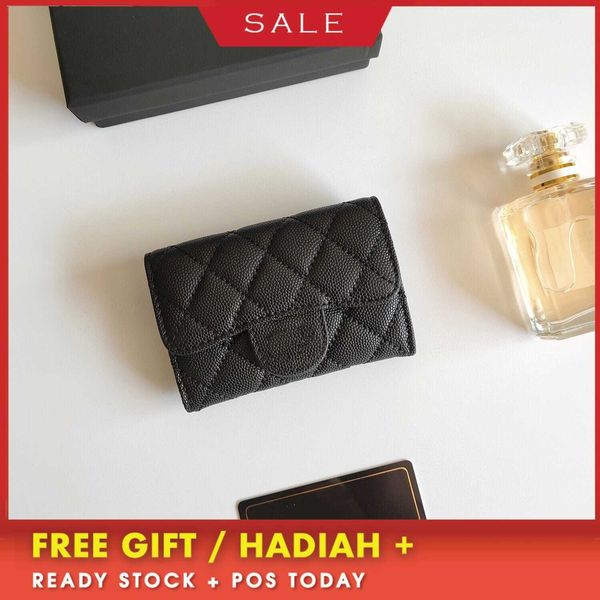 

brand design wallet for women original cf xiaoxiang genuine leather rhombus multi-card card bag clip female caviar cowhide large capacity ze, Red;black