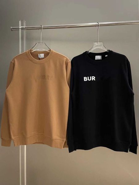 

correct b burbry luxury designer correct version of ss letter round neck sweater new rmal insulation for men and women, Black
