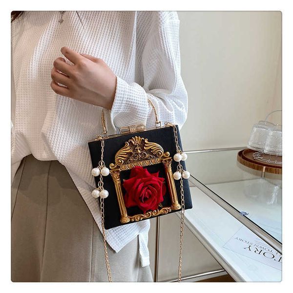

retro design angel handbag fashion pearl chain bag single shoulder crossbody bag casual female bags