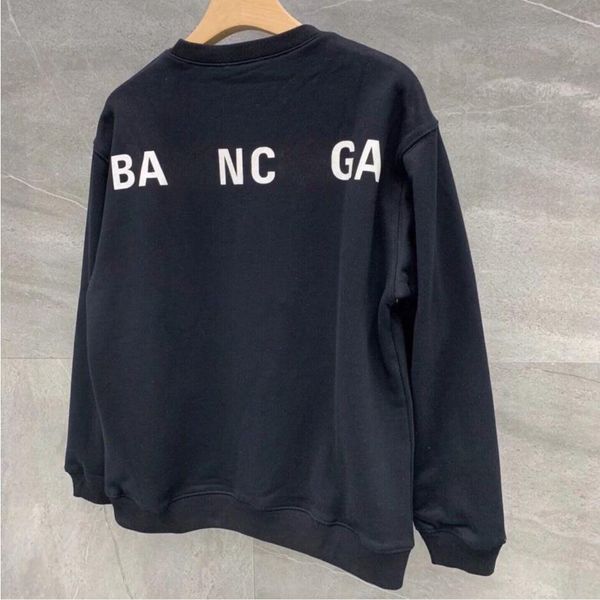 

luxury designer women hoodies pullover sweatshirts loose long sleeve hooded jumper mens women paris fashion classic before and after letters, Black