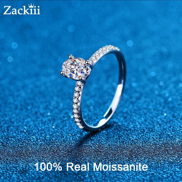 

wedding rings custom 1 carat oval engagement ring sterling silver rhodium plated oval egg sole diamond ring wedding band for women 230313, Slivery;golden