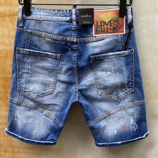 

dsq phantom turtle jeans men jean mens luxury designer skinny ripped cool guy causal hole denim fashion brand fit jeans man washed pants 516, Blue