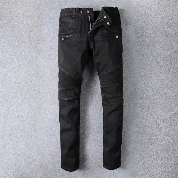 

men's jeans mens distressed ripped biker slim fit motorcycle bikers denim for men s fashion mans black pour hommes zkfq cwt2, Blue