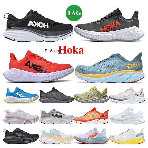 

2023 designer running shoes hoka one bondi clifton 8 carbon x 2 mens black graphite alloy red white teal frost twilight fog anthracite