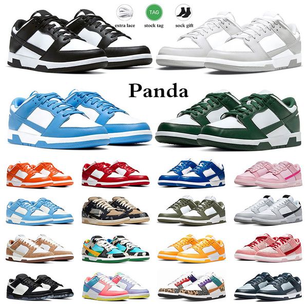 

men running shoes flat sneakers panda black white unc grey fog sail medium olive triple pink valentine's day strangelove mens women sop